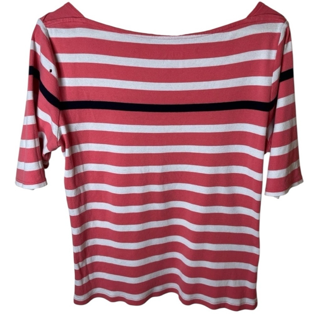 Tommy Hilfiger coral striped crewneck - Picture 3 of 4
